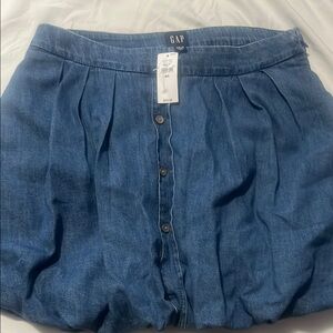 GAP Indigo Button-Down Skirt